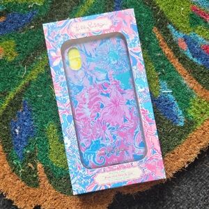 Lilly Pulitzer Blue and Pink Swirl Pattern Phone Case